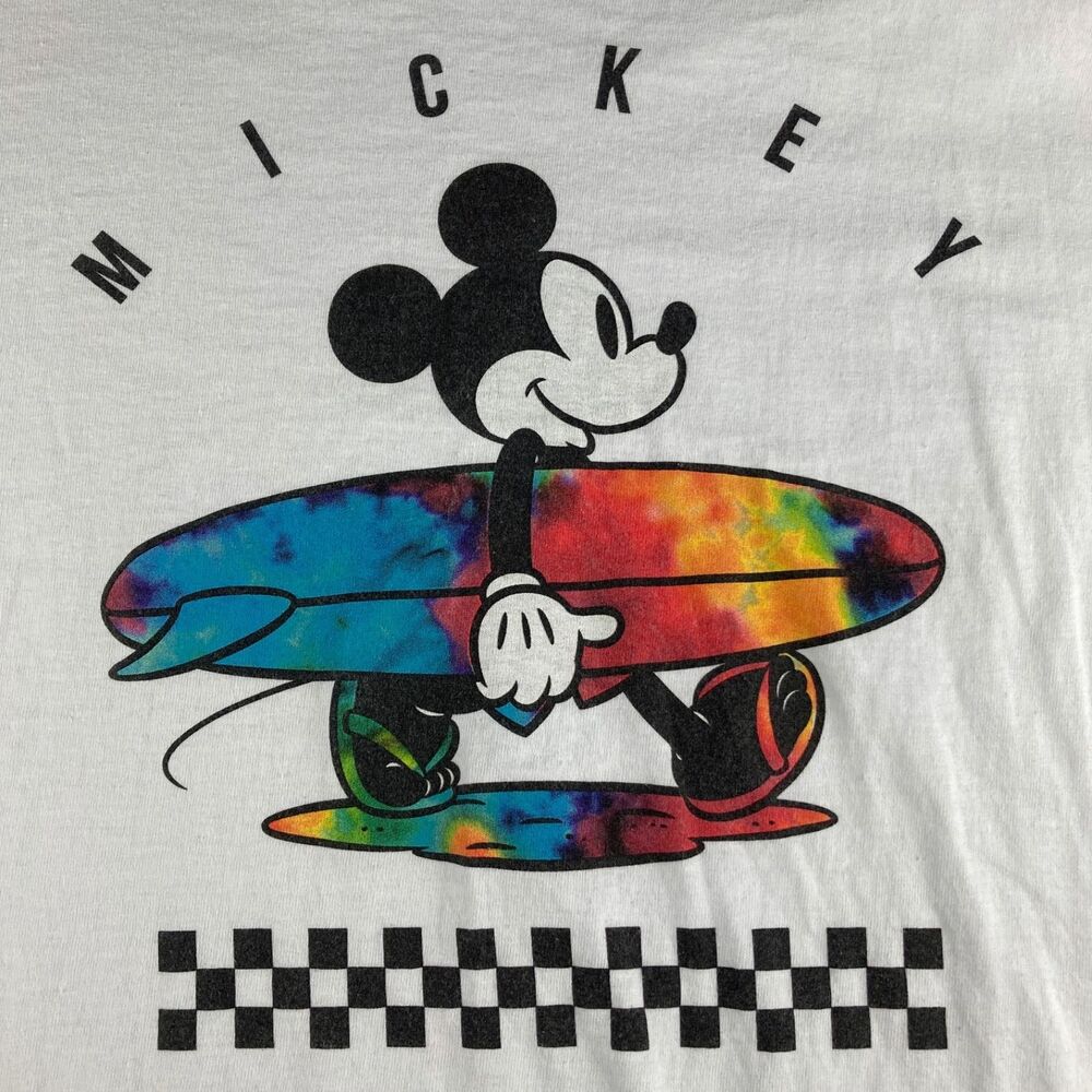 Disney x Neff Mickey Surfboard Graphic T-Shirt Mens 3XL White